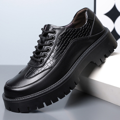 Autumn and winter formal business leather shoes, men's soft sole, breathable, non-slip and wear-resistant, men's work shoes, workplace leather shoes