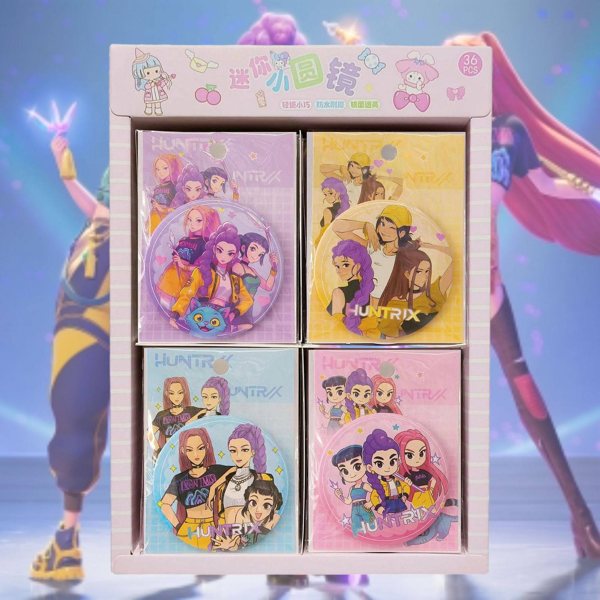 악마 사냥꾼 소녀 그룹 작은 둥근 거울 [36개 구매 시 상자 1개 발송]