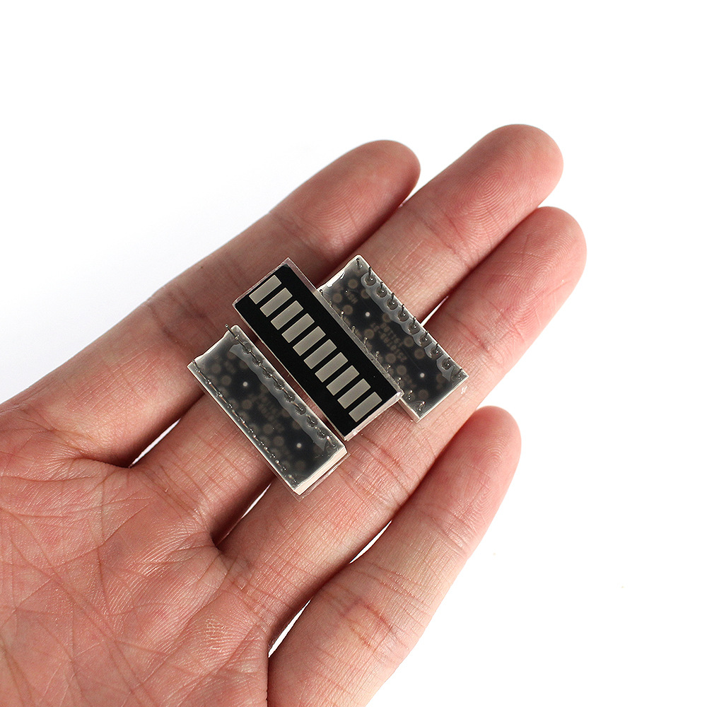 10pcs黄绿色LED显示屏10段数码灯条模块HSN-2510BG条形图电子套件