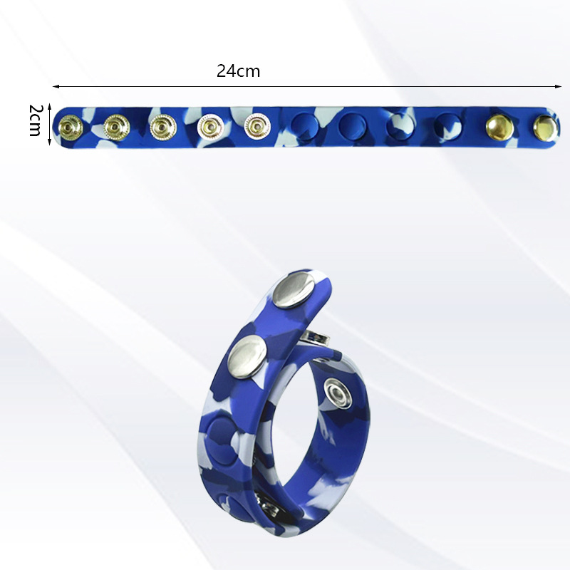 조절 가능한 네이비 블루 링