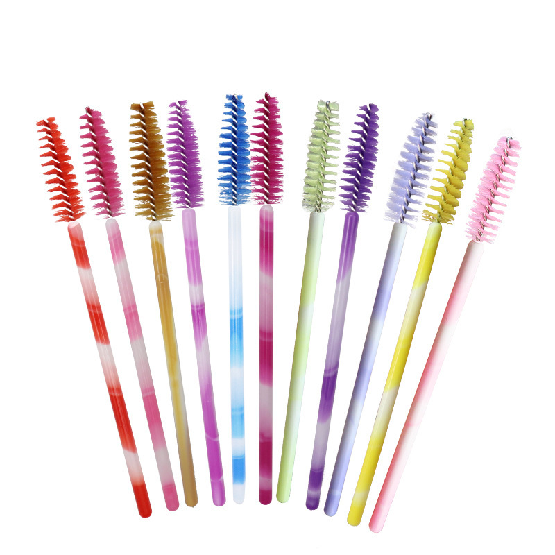 Two-color disposable nylon brush for eyelashes