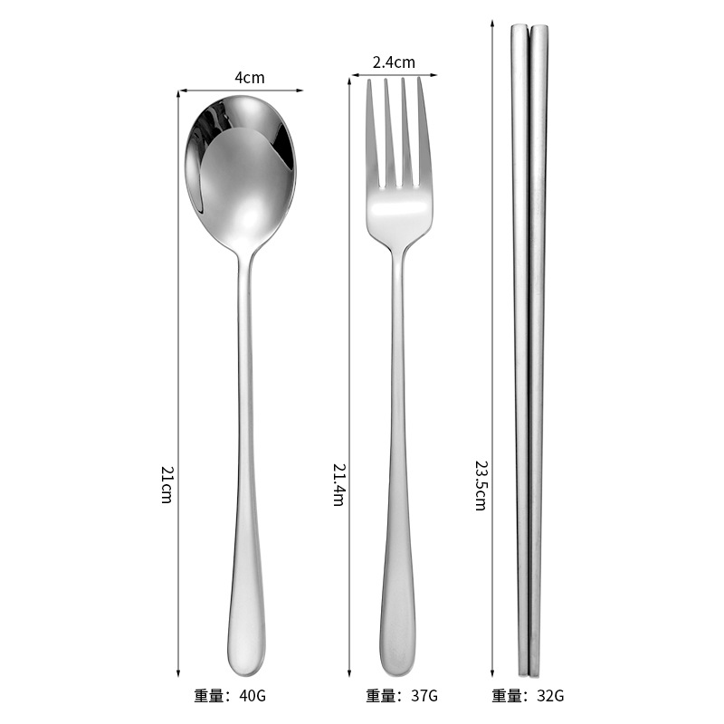 304 Corea-Plata-Juego de 3 piezas