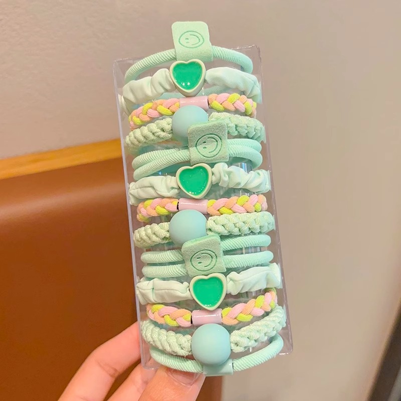 Niñas coloridas de alta elasticidad anillo de cabello para niños no lastimar la cuerda de cabello nueva correa de goma gruesa para niñas cuerdas de cabello de cola de caballo