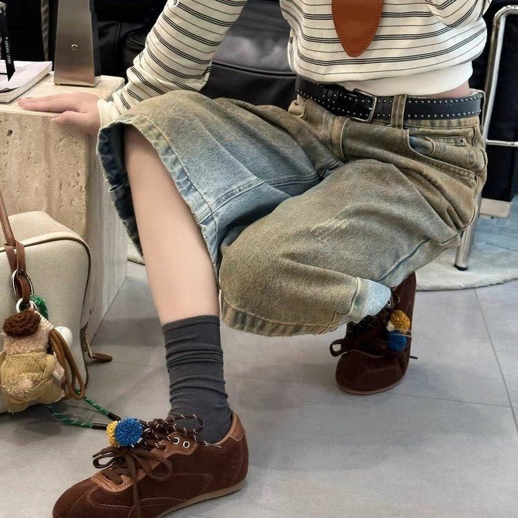 小众复古德训鞋女2025新款秋季百搭圆头松果运动阿甘鞋休闲板鞋潮|undefined