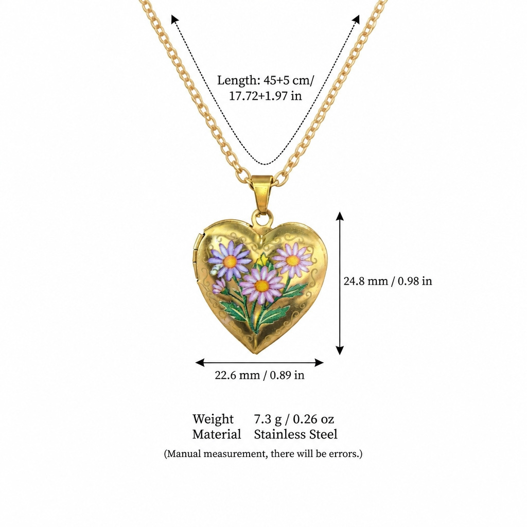 Necklace, 9 month, flowered
