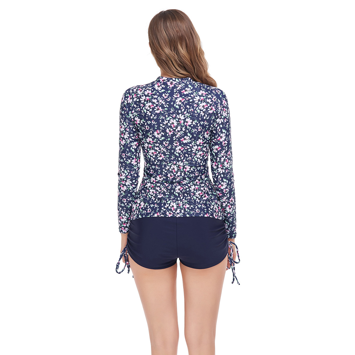 2023 New Long Sleeve Swimwear Women's Conservative Tankini Sun Protection Bikini Swimwear_voghion.com