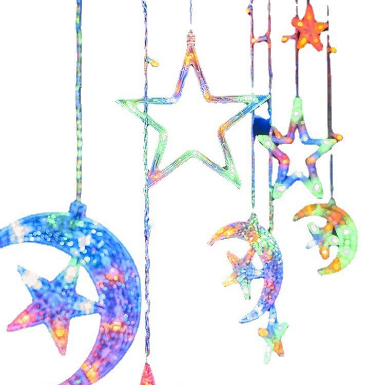 Lámpara de estrella LED luz de atmósfera red pequeña lámpara de color rojo lámpara parpadea de cadena de lámpara de decoración de dormitorio estrella de cielo decoración de la habitación de cumpleaños