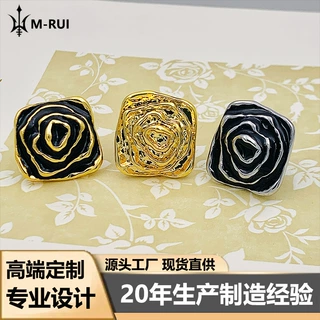 高级感小香风牛角形点漆不规则个性时尚大衣外套风衣百搭金属纽扣