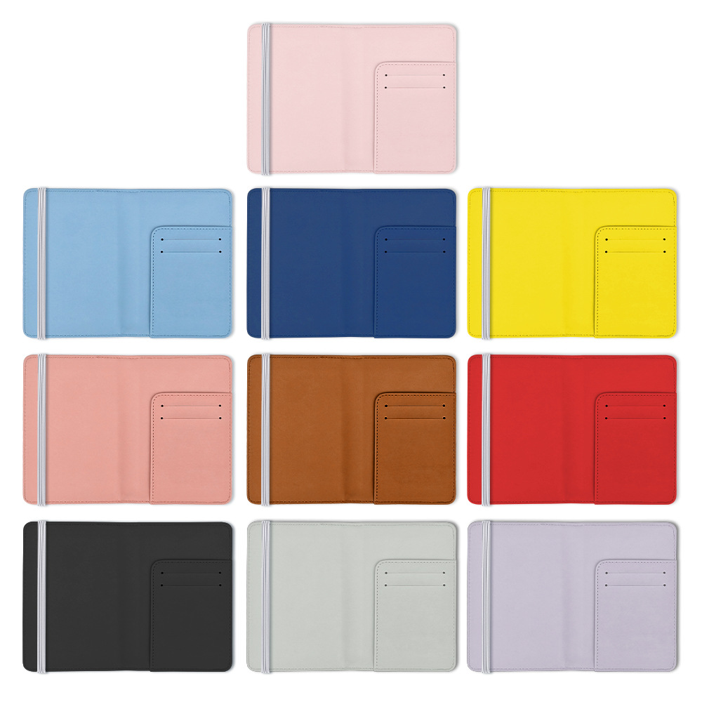 Nuevos productos directos de transferencia térmica de cuero multicolor tarjeta de pasaporte personalidad creativa al por mayor