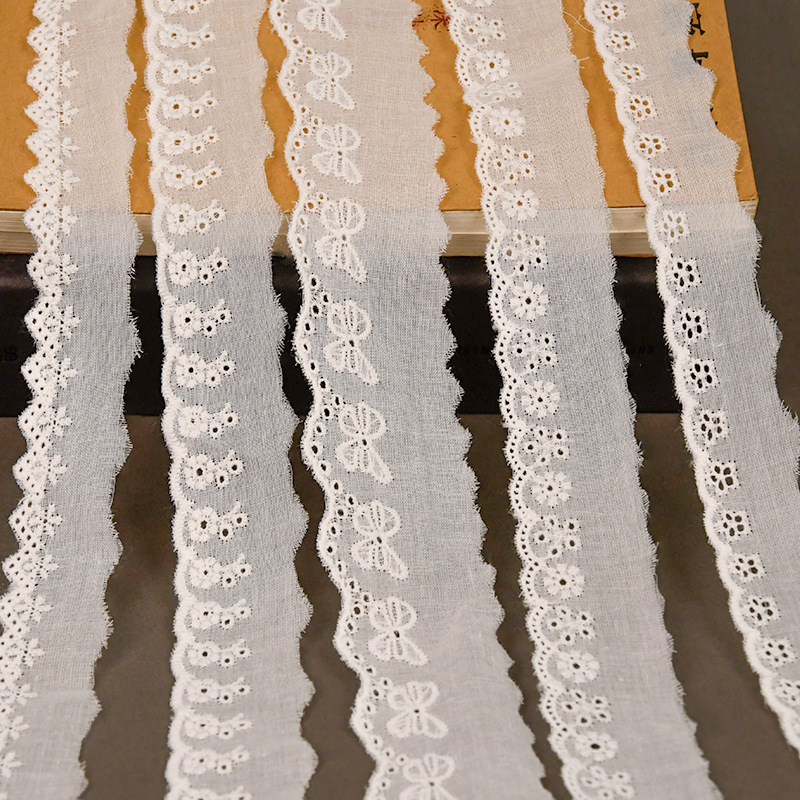 四季花开 洛丽塔蝴蝶棉布刺绣小花边辅料 女装童装裙摆头饰包装