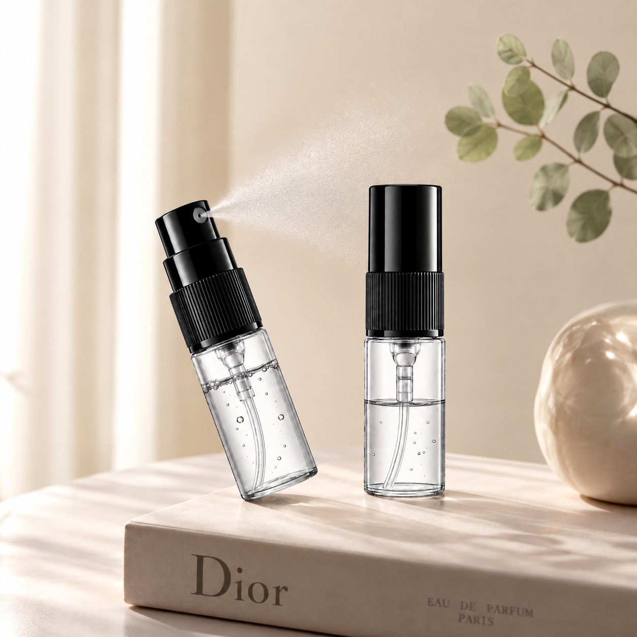 Frasco Pulverizador Recargable para Perfume 1 ml y 2 ml de Vidrio, Portátil Transparente con Rosca image 3
