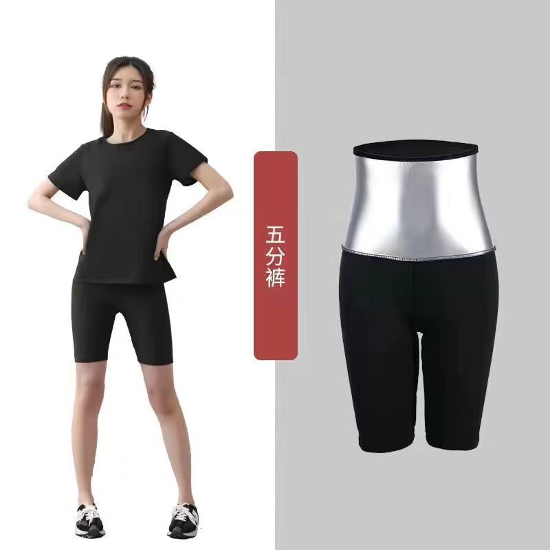Traje de sauna, pantalones deportivos para mujer, pantalones deportivos de cintura alta, talla grande, moldeadores de cuerpo, fitness, quemagrasas