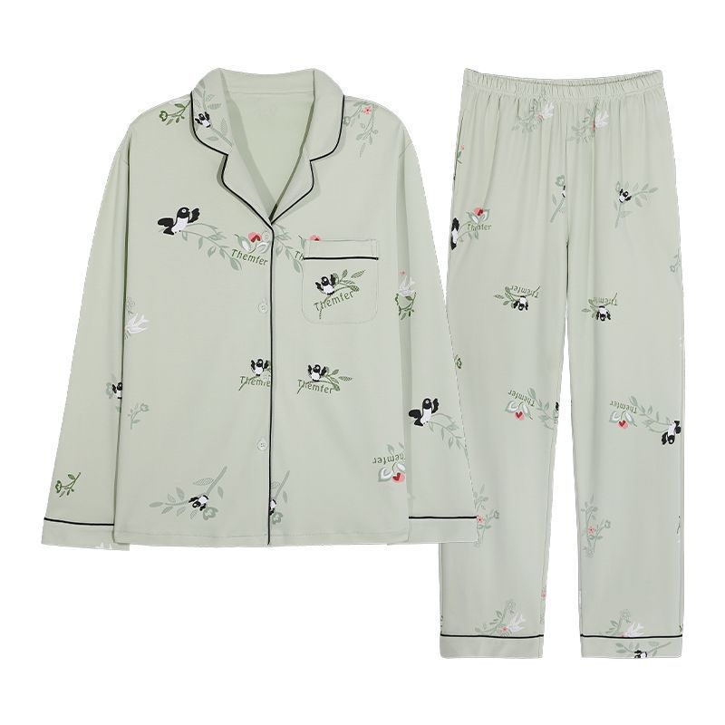 Pijama de mujer primavera y otoño rojo en línea manga larga simple se puede usar otoño y invierno 2024 nuevo conjunto de ropa para el hogar