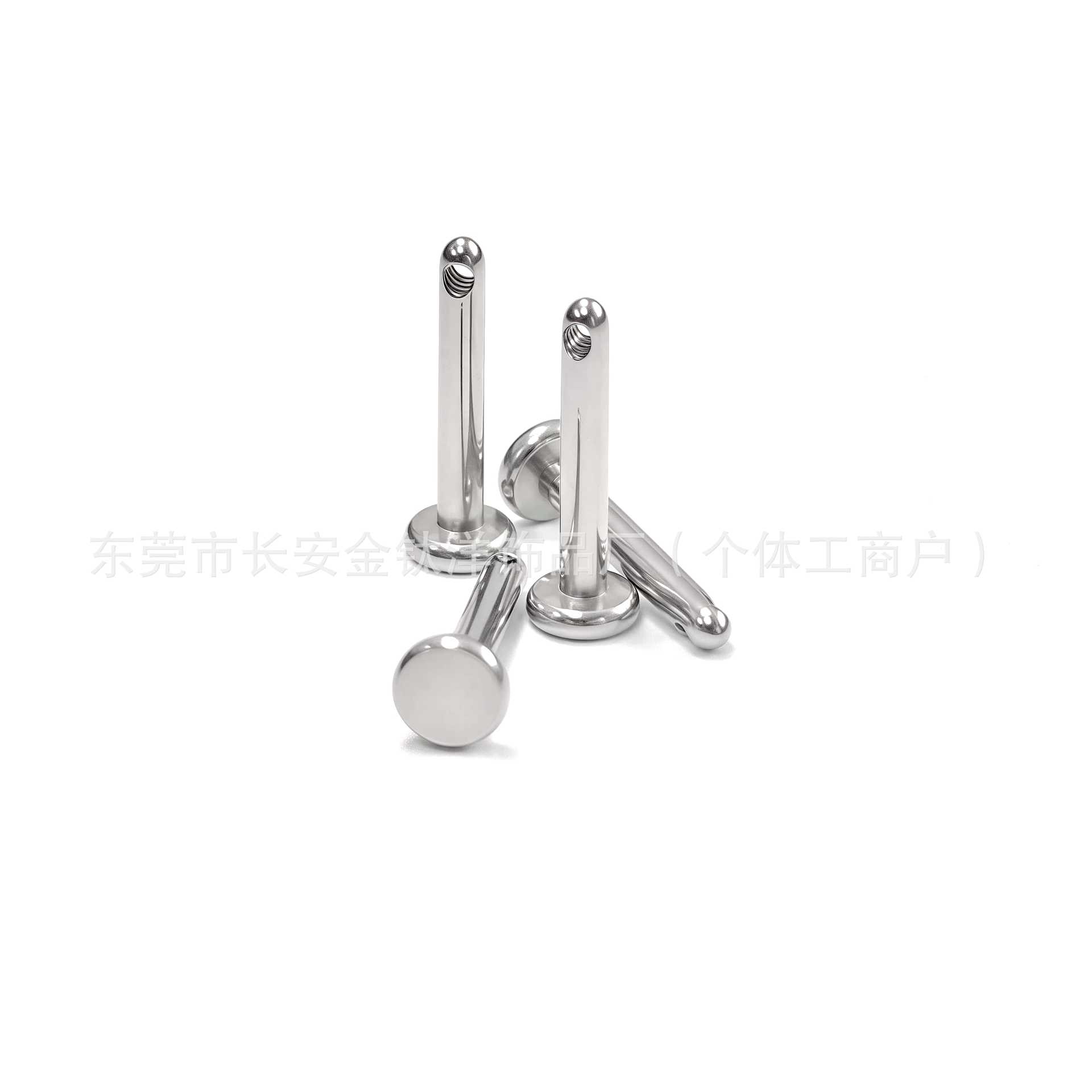 Pointed titanium steel lip stud product view