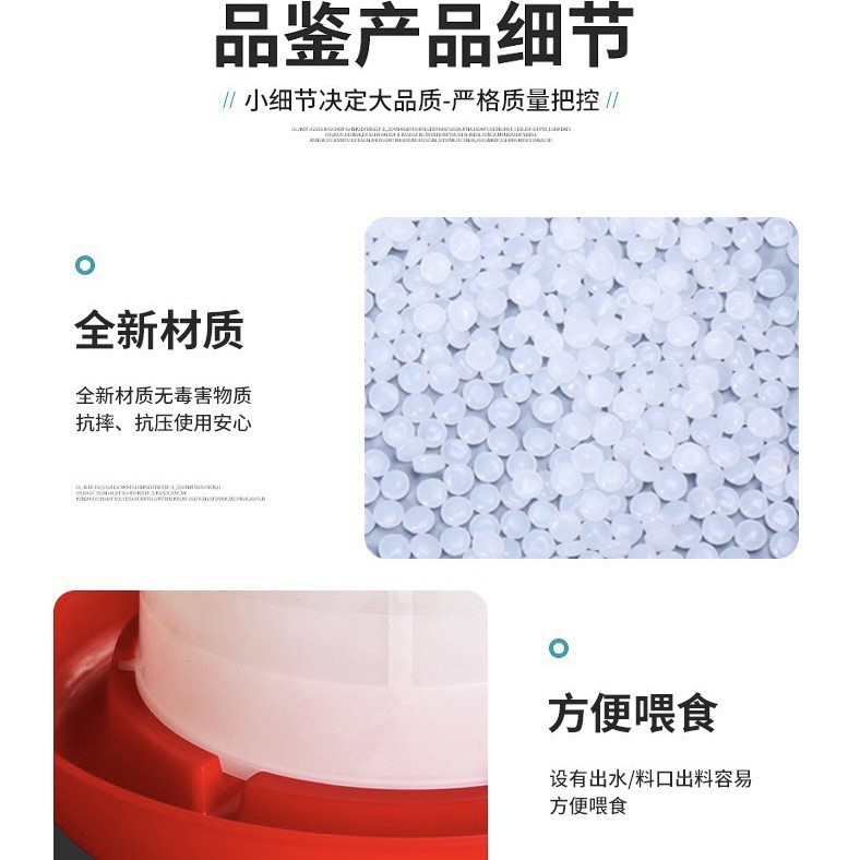 Fregadero de pollo, hervidor de agua, alimentador automático de pollo, fregadero de plástico, hervidor de agua, equipo de cría, cubo de pollo