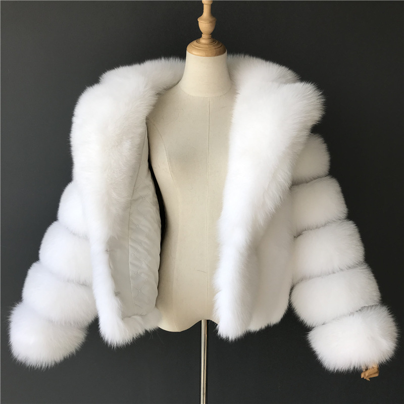 Artificial Fur Fabric Type Short Top Length Women's Elegant Streetwear Solid Color Coat Faux Fur Coat Jacket