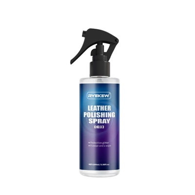 Ryekew Car Interior Coating Refresher Real Leather Seat Glow Care Nourishing New Care (Cleaning/curing agent) - 100ml-c-03