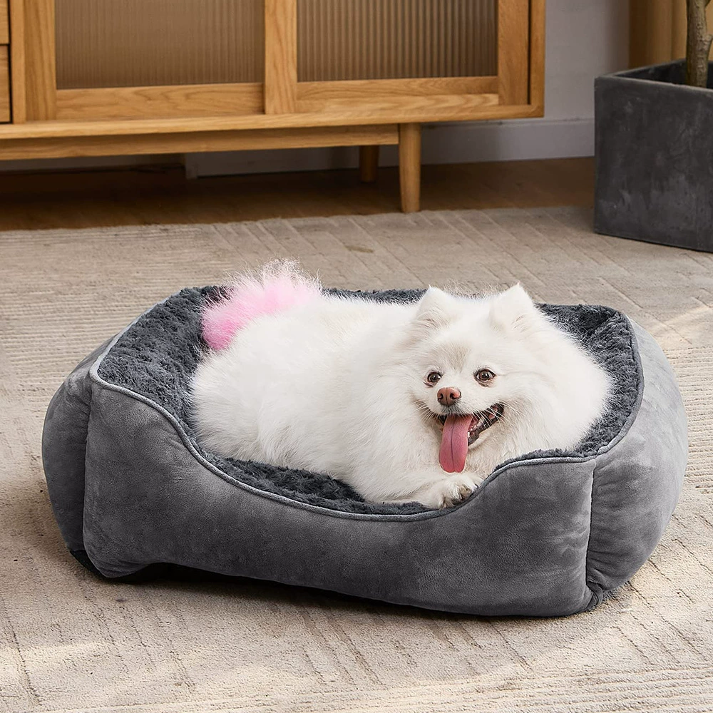 Товары для животных: домик для собак, домик для кошек, из розового вельвета, машинная стирка, нескользящий, теплый, зимний, универсальный для собак и кошек, оптом.