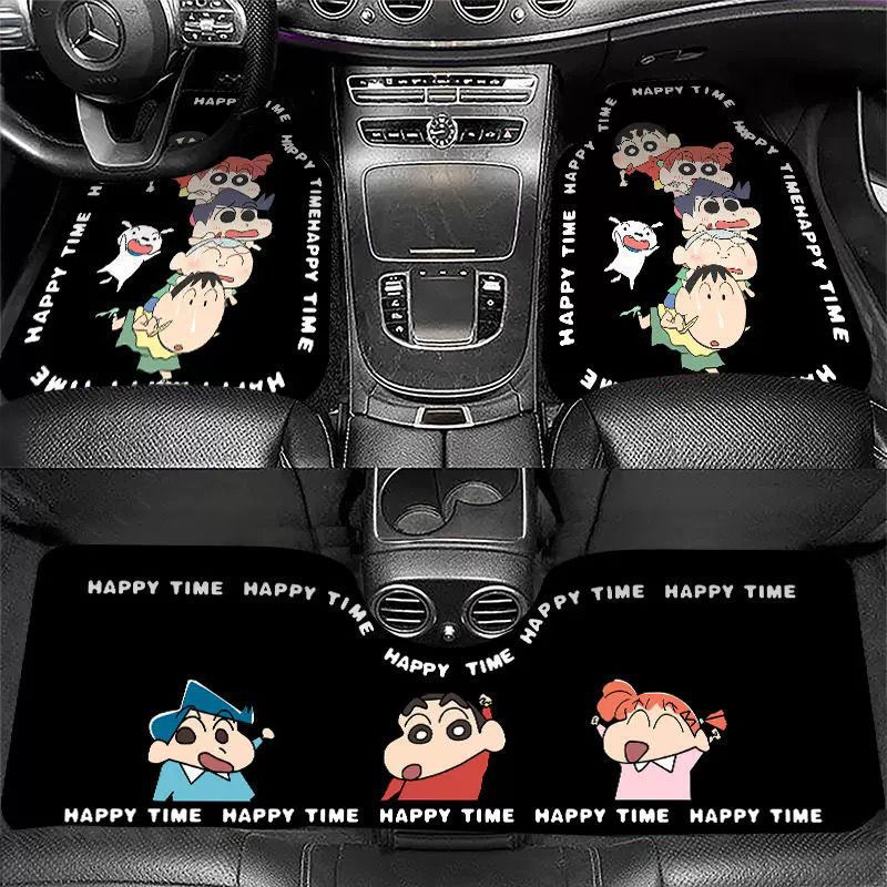 漫画のワイヤーリング車のフットマット、カーペットタイプの汚れ防止滑り止め保護マットのフルセット、車内での砂の削りとほこりの除去のためのユニバーサルマット|undefined