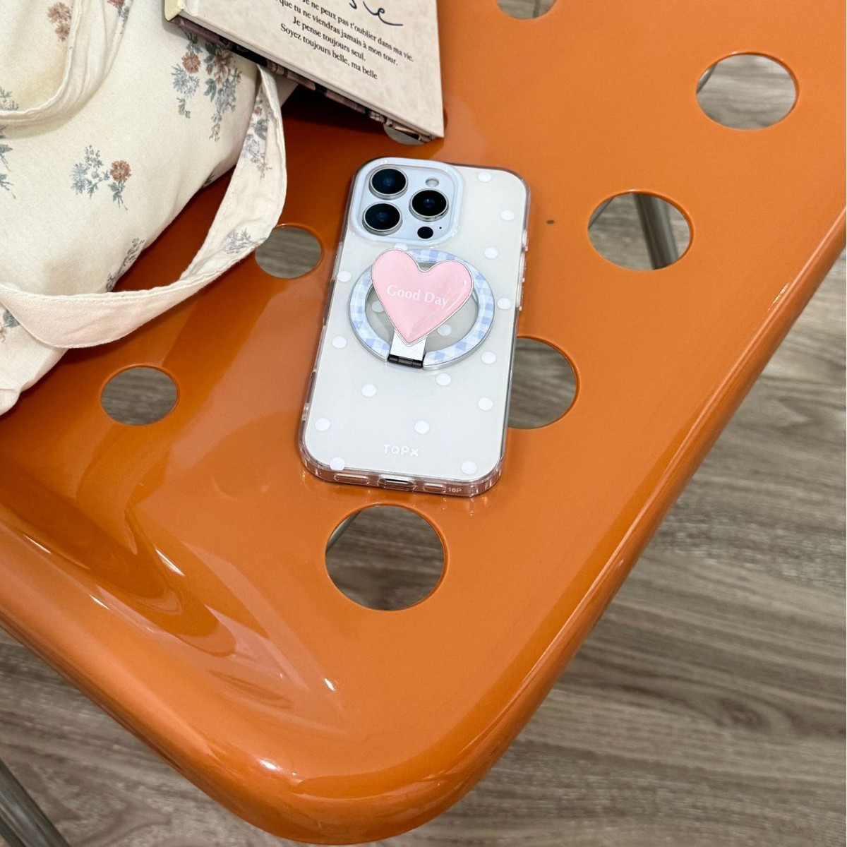 Punto de onda simple coreano para Apple 16ProMax funda para teléfono móvil 15Pro soporte de amor 14/13 niña 15PM