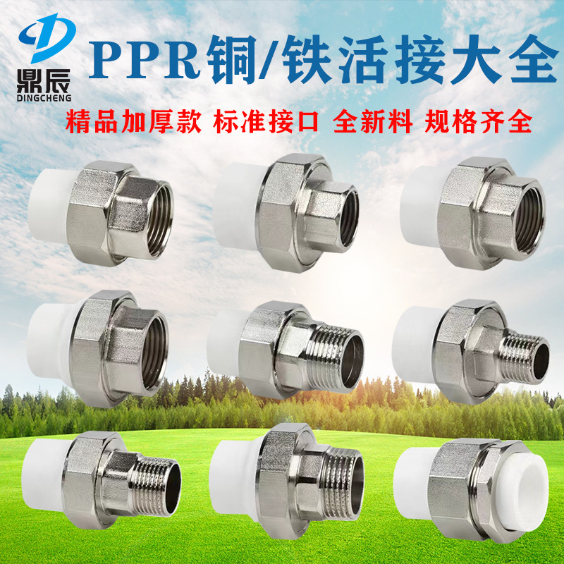 PPR外丝铜活接 PPR活接 ppr外牙铁活接4分20PPR水管管件配件