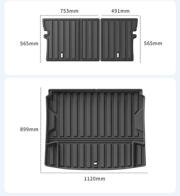 Suitable for 25-27 Models of Changan Deep Blue S05 Car Floor Mats, Waterproof and Dirt-Resistant Tpe Floor Mats, Trunk Mat, Backrest Mat
