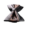 Cross -border fashion male trendy black leather tie bow business professional dress wedding leather collar flower creative bow knot