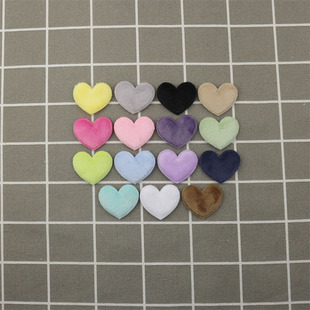 3.5cm plush love jewelry accessories heart-shaped hair accessories headdress accessories DIY doll clothing decoration accessories