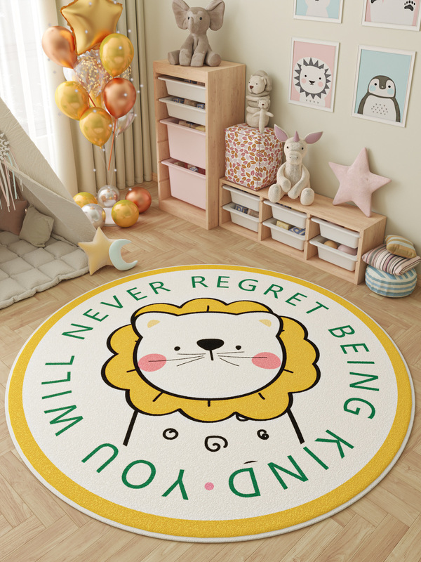 漫画円形模造カシミヤカーペット家庭用寝室ベッドサイドブランケット子供部屋吸水耐摩耗カーペット全舗装|undefined