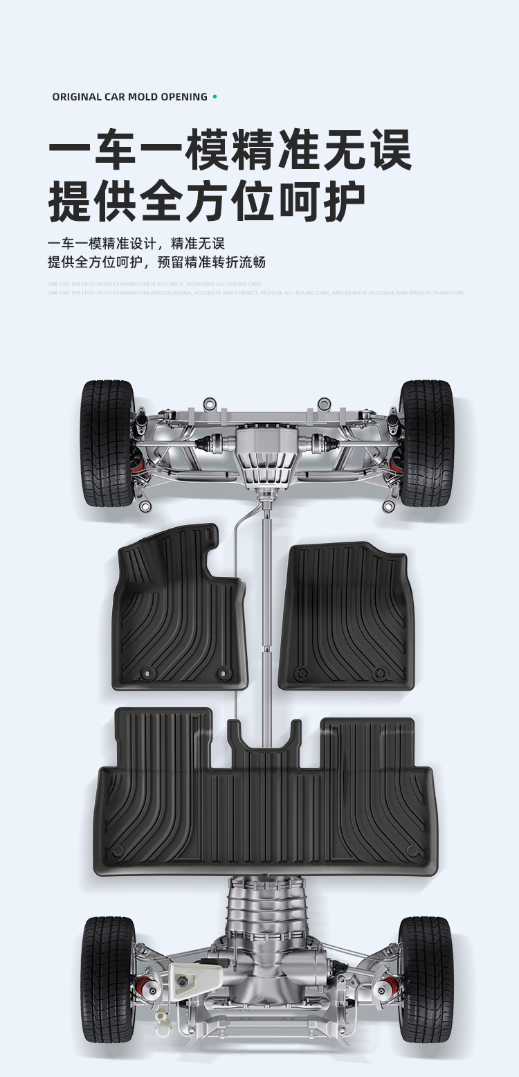 Suitable for 25 Toyota Bz5 Car Floor Mats, Dirt-Resistant and Waterproof, Special Car Floor Mats, Tpe Floor Mats, Trunk Mats