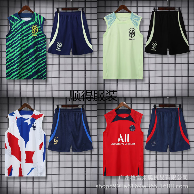 25-26 Big Club Football Club National Team Popular Jersey Vest France Brazil Paris Football Uniform