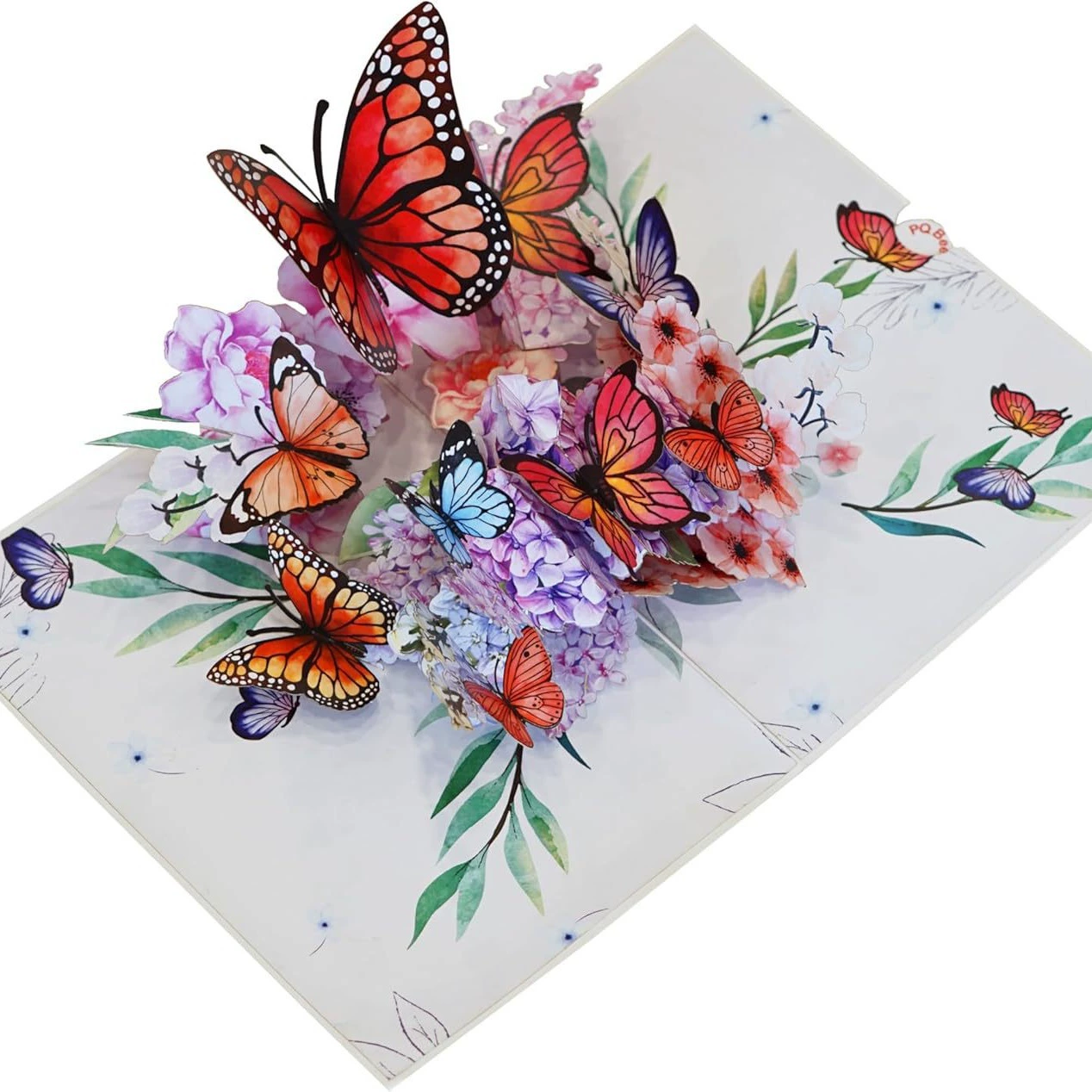 Трансграничный взрыв 3d трехмерная открытка пятно фаленопсис орхидея колибри цветочная карта ручной работы свадебное благословение украшения украшения