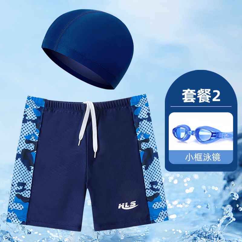 Troncos de natación para niños troncos de natación de secado rápido para niños Playa adolescentes troncos de natación profesionales entrenamiento medio y grandes niños Boxer shorts