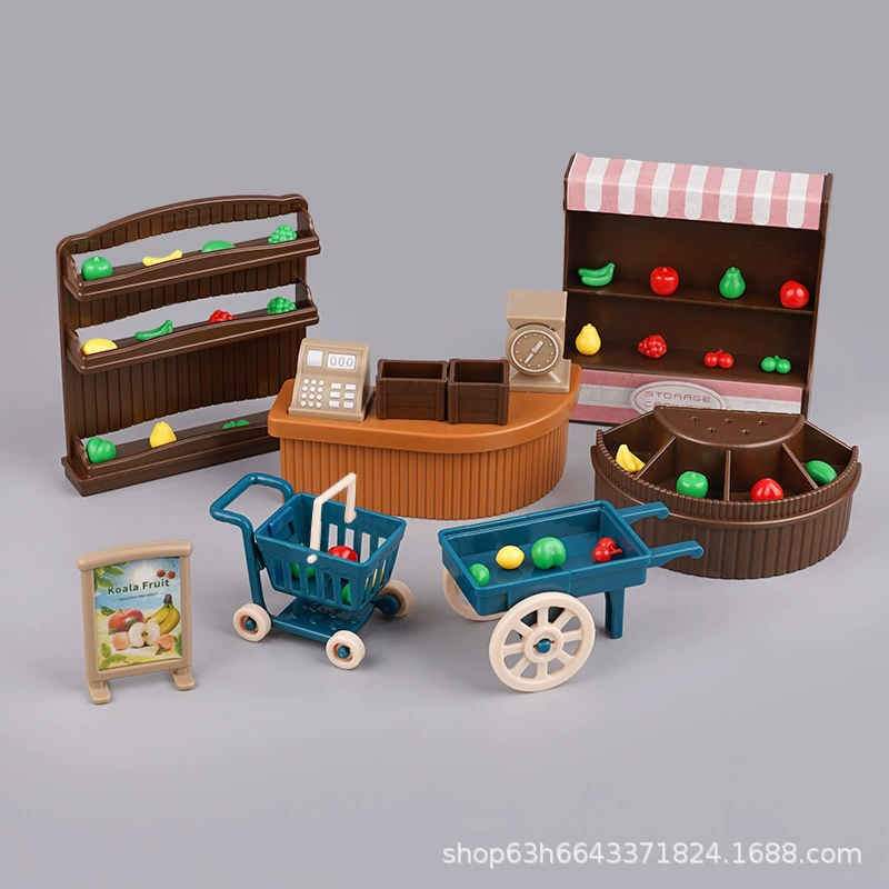 Мини-магазин фруктов игрушечный домик с миниатюрами для сюжетной игры