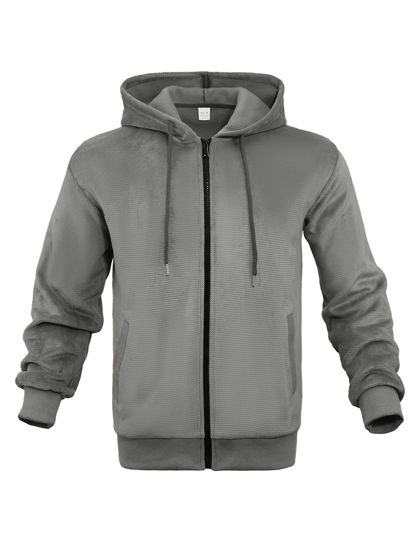 Transfronterizo TK hombre super suave compuesto de vello de moda casual cremallera cardigan Europa y América Amazon chaqueta con capuz suéter hombre