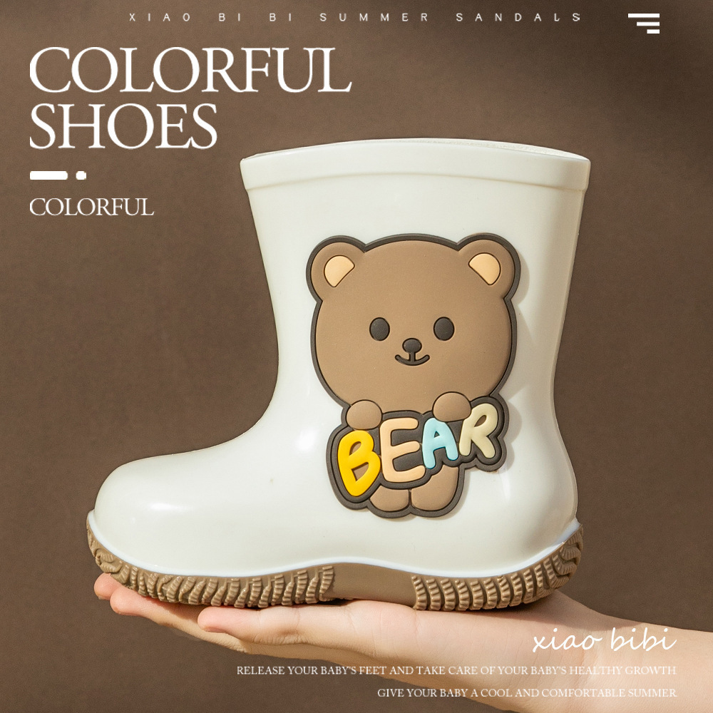 Children's Rain Boots, Boys, Babies, Girls, Summer Students, Toddlers, Water Shoes, Waterproof Kidsren's Rubber Shoes, Non-Slip Rain Boots