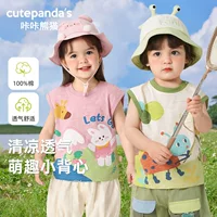 Kaka Panda Girла в рубашке для мальчиков летняя одежда детское повседневное топы детское лето без рукавов детская одежда