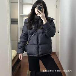 日系格子羽绒棉服女冬季新款小众设计面包服棉袄加厚保暖棉衣外套