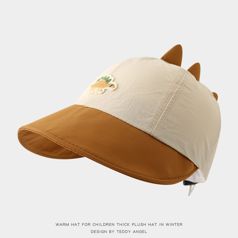 Bonitos dinosaurios para niños sombreros de sombrero para niños y niñas primavera y verano delgados super lindos sombreros de pescador de bebé de dibujos animados