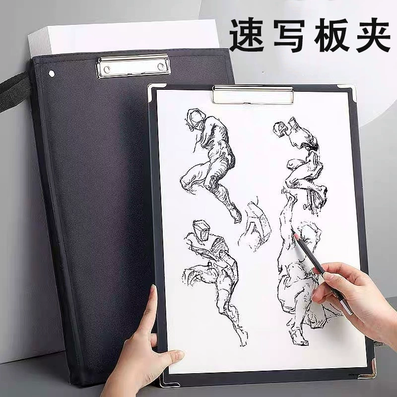 8K водонепроницаемый зажим для доски для эскизов черный тканевый узор с карманами для эскизов Восемь открытых зажимов для картин Детский зажим для доски для эскизов Зажим для доски для фотографий