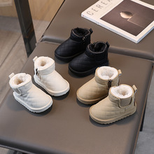 儿童雪地靴女童冬季新款宝宝棉鞋学步鞋加绒鞋子幼童靴子男冬款鞋