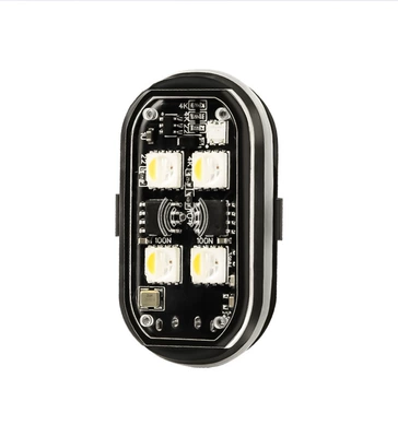 Motorcycle Remote Control Aircraft Light Strobe Light Grille Modification Eight-Color Universal Wireless Motorcycle Electric Vehicle Warning Light (Other lights) - single-light-without-remote-control-color