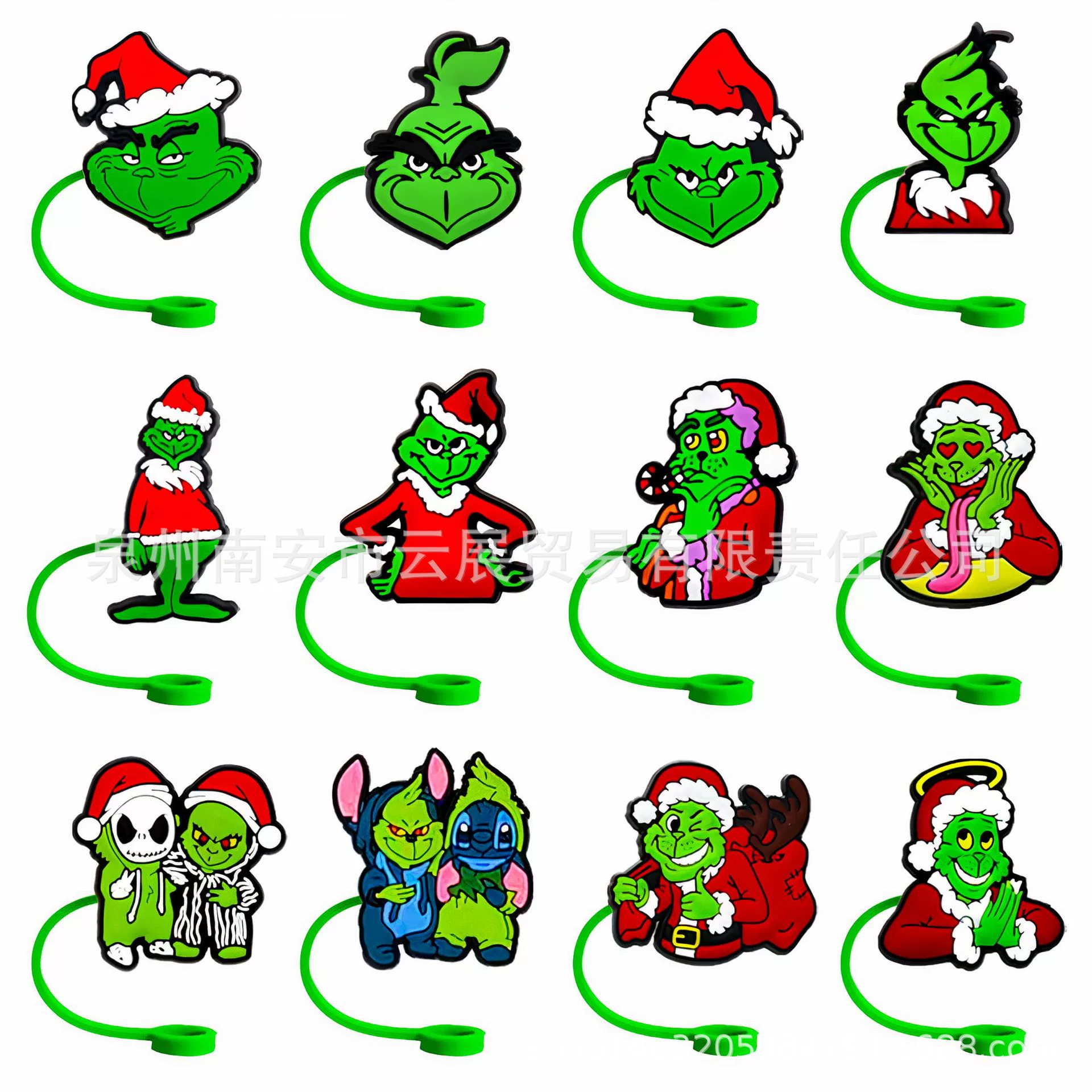 Рождественская соломенная крышка-многоразовый силиконовый Дед Мороз Милый Забавный соломенный пылезащитный колпачок