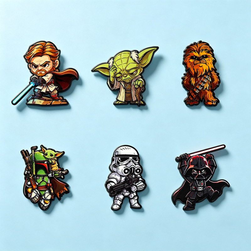 Anime cartoon series Star Wars series badges, two-dimensional merchandise, alloy brooches, bag and pencil case decorations Anime cartoon series Star Wars series badges, two-dimensional merchandise, alloy brooches, bag and pencil case decorations