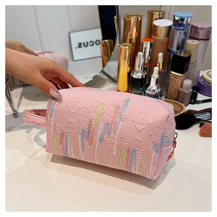 Bolsa de maquillaje 2024 nueva bolsa de almacenamiento de gran capacidad, bolsas de lavado portátiles, bolsas de lápiz, bolsas de papelería para estudiantes