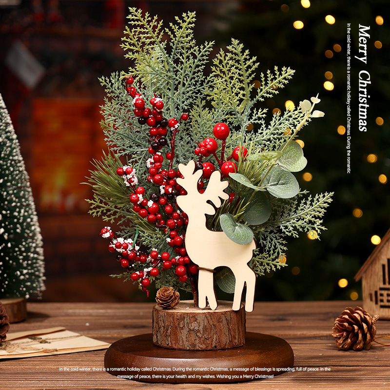 Nuevo hogar mini árbol de Navidad bricolaje decoración de mesa decoración de Navidad decoración de escena vestir suministros