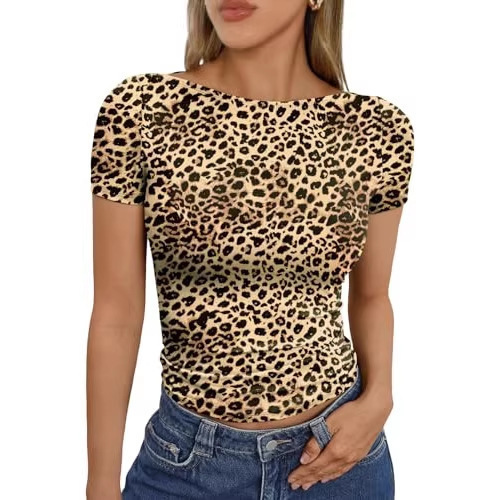 Fashion Queen Women's Off-Shoulder Short Sleeve T-Shirt Slim Fit Summer Y2K Basic Clothing Fashion Queen Women's Off-Shoulder Short Sleeve T-Shirt Slim Fit Summer Y2K Basic Clothing