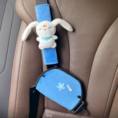 Anti-Neck Strangulation Shoulder Protector, Seat belt shoulder pad - velvet-shield-moon-palace-rabbit-velvet-style-universal