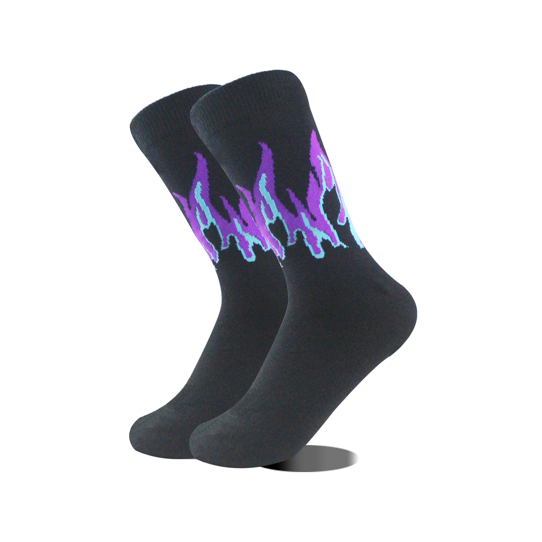 Unisexe Style Simple Flamme Coton Crew Socks Une Paire display picture 3