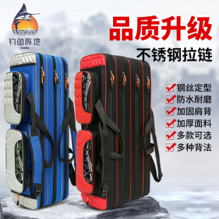 Large Capacity Fishing Bar Bag Multi-Functional Lightweight Thickened Fishing Gear Storage Bag Non-Dismantling Wheel Waterproof Pole Bag for Sea Rod